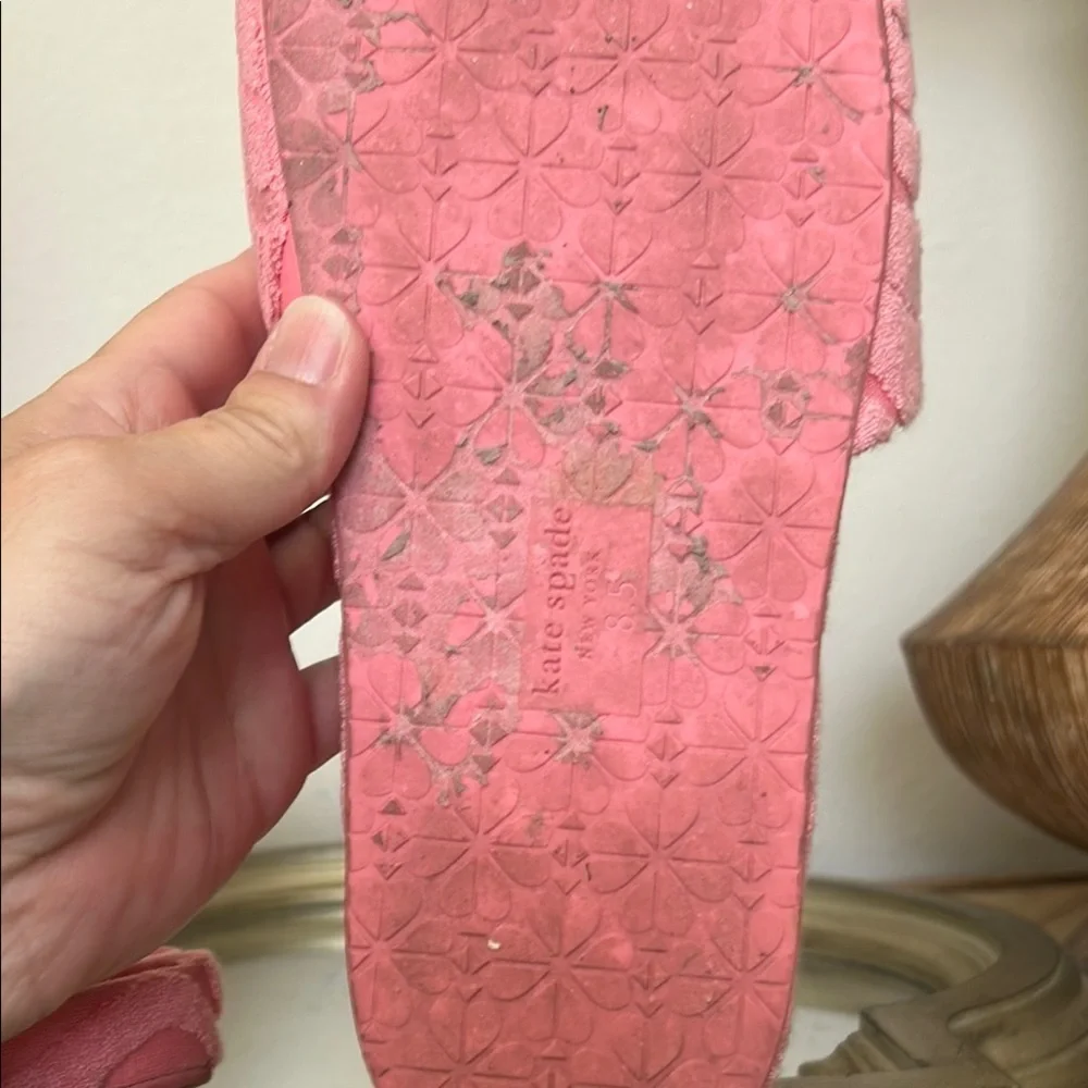 Kate Spade Pink Quilted Sandals